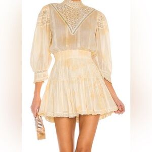 LoveShackFancy Viola Dress in Lemon Drop